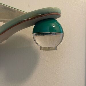 Jeffrey Campbell Mint Green Sandals with Clear Spherical Heel